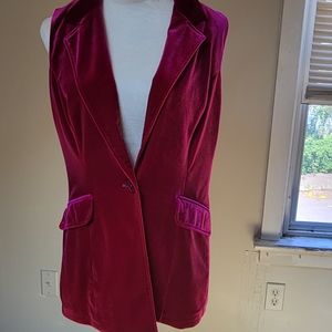 Coldwater Creek Red Velvet vest